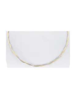 Cadena de oro amarillo y blanco 18 K con diseño entrelazada