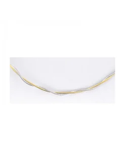 Cadena de oro amarillo y blanco 18 K con diseño entrelazada