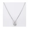 Cadena de oro blanco 18 kl con diseño y zircón