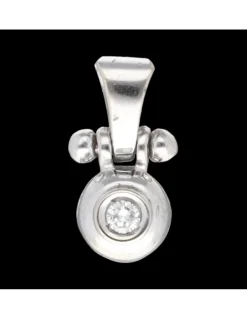 Colgante con brillante oro blanco 18kl