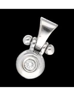 Colgante con brillante oro blanco 18kl