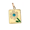 Colgante con diseño flor oro amarillo 18kl