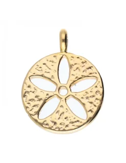 Colgante con forma flor oro amarillo 18kl