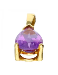 Colgante de oro 18 kl amatista
