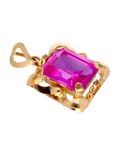 Colgante de oro 18 kl con amatista