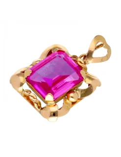 Colgante de oro 18 kl con amatista