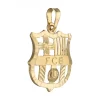 Colgante de Oro amarillo con diseño del escudo Futbol Club Barcelona