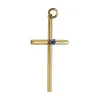 Colgante de Oro amarillo con diseño de Cruz y Zafiro