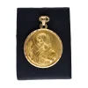 Colgante de oro amarillo 18K con diseño redondo y religioso