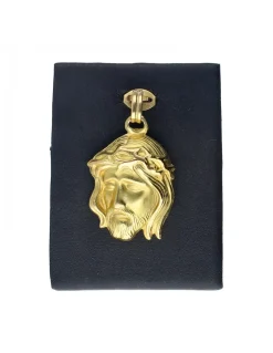 Colgante de oro amarillo 18K con diseño rostro de Jesús Cristo