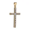 Colgante de Oro amarillo con diseño de Cruz y Circonitas