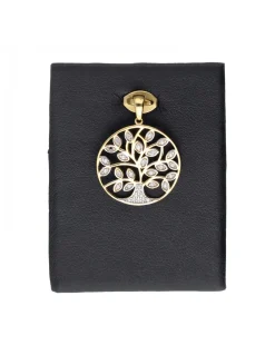 Colgante de oro amarillo 18 K con diseño árbol de la vida y circonitas