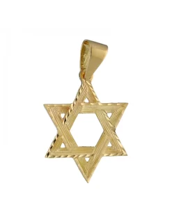 Colgante de Oro amarillo con diseño Estrella de David