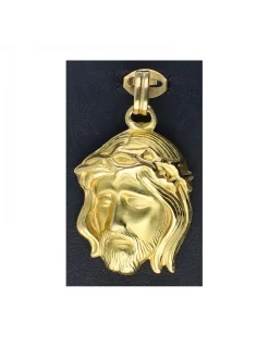 Colgante de oro amarillo 18K con diseño rostro de Jesús Cristo