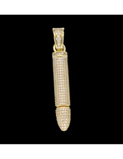 Colgante de Oro amarillo, diseño de Bala y contenedor