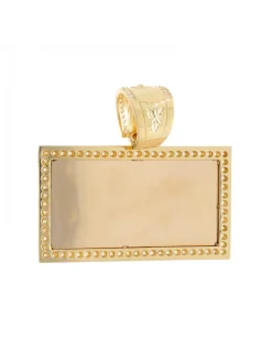 Colgante de Oro amarillo 18K con diseño de Billete de 500 Euros y Circonitas