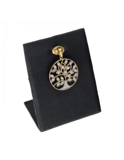 Colgante de oro amarillo 18 K con diseño árbol de la vida y circonitas
