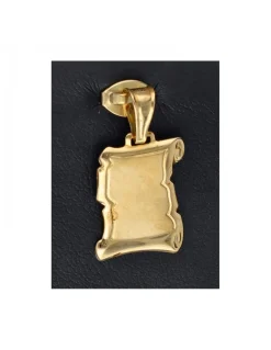Colgante de oro amarillo 18 K con diseño de pergamino