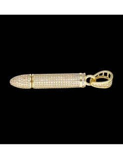 Colgante de Oro amarillo, diseño de Bala y contenedor