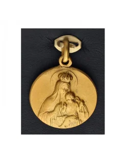 Colgante de oro amarillo 18 K con diseño religioso