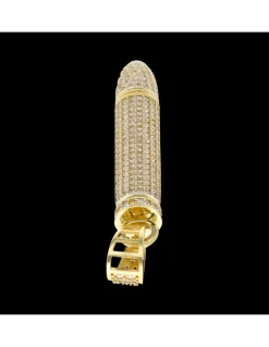 Colgante de Oro amarillo, diseño de Bala y contenedor