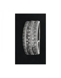 Colgante de oro blanco 18K con diseño y Brillantes