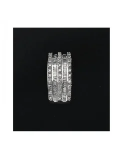 Colgante de oro blanco 18K con diseño y Brillantes
