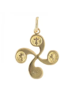Colgante de Oro 18K con diseño Lauburu