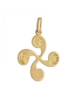 Colgante de Oro 18K con diseño Lauburu