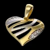 Colgante de oro zirconitas diseño corazón