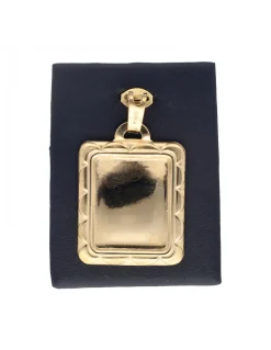 Colgante en oro amarillo 18 K con diseño de medalla