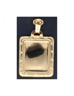 Colgante en oro amarillo 18 K con diseño de medalla