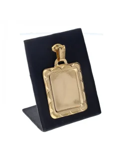 Colgante en oro amarillo 18 K con diseño de medalla