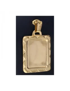 Colgante en oro amarillo 18 K con diseño de medalla