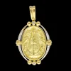 Colgante religioso con zirconitas oro amarillo 18kl