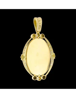 Colgante religioso con zirconitas oro amarillo 18kl