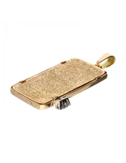 Colgante religioso de oro 18 kl diamante