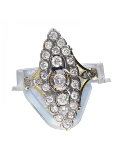 Diamante - Oro de 18 kt - Oro amarillo, Oro blanco - Anillo