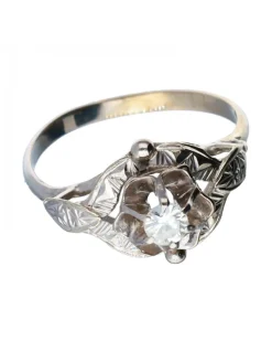 Diamante - Oro de 18 kt - Oro blanco - Anillo