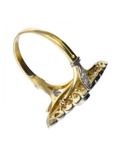 Diamante - Oro de 18 kt - Oro amarillo, Oro blanco - Anillo