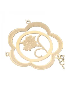 Pasamanos 18 K con diseño de flor