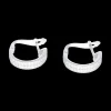 Pendientes aros con zirconitas oro blanco 18kl