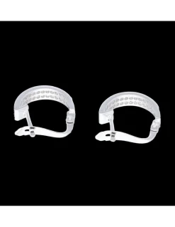 Pendientes aros con zirconitas oro blanco 18kl