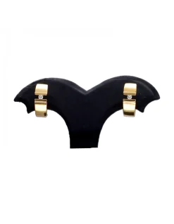 Pendientes con brillante central oro amarillo 18kl