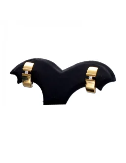 Pendientes con brillante central oro amarillo 18kl