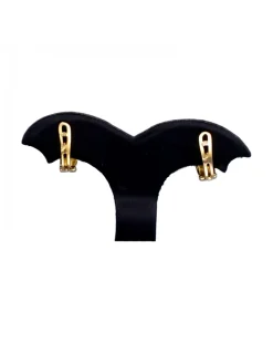 Pendientes con brillante central oro amarillo 18kl