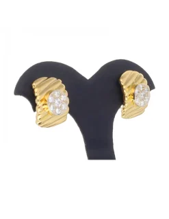 Pendientes con brillantes oro amarillo 18kl