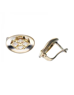 Pendientes con zirconitas oro amarillo 18kl