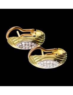 Pendientes de oro 18 kl con diamantes