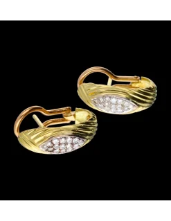 Pendientes de oro 18 kl con diamantes